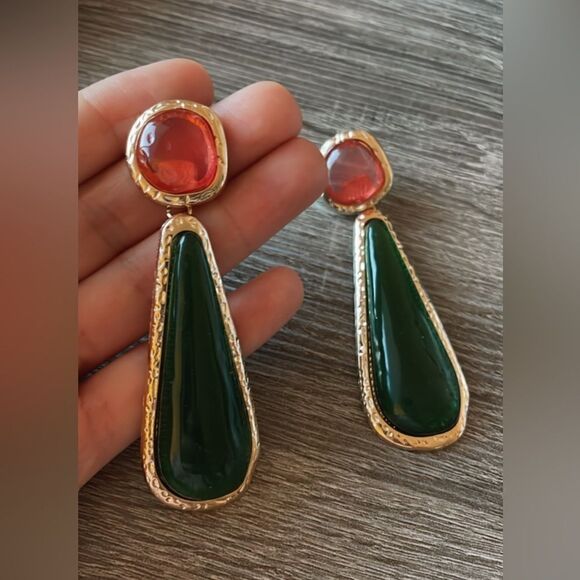 Bohemian earring drops A332 - Picture 3 of 5